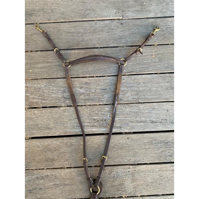 Collier de chasse pour mono quartier cuir et élastiquesmarron