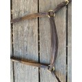 Collier de chasse pour mono quartier cuir et élastiquesmarron