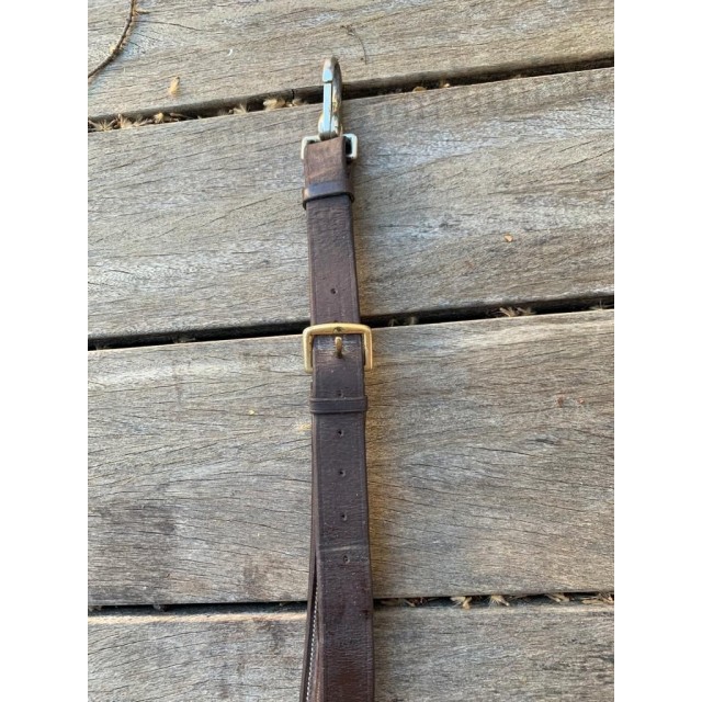 Collier de chasse pour mono quartier cuir et élastiquesmarron