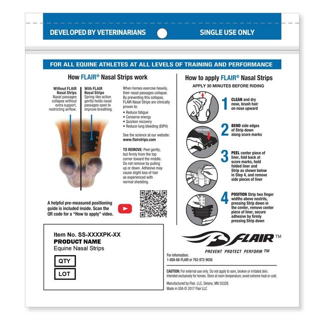 Equine nasal Strips