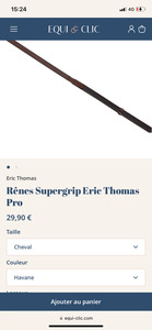 Rênes supergrip havane Éric Thomas