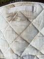 Tapis blanc avec bordure simili cuir croco marron