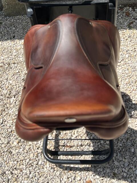 SELLE HERMES CAVALE taille 17 irish/taupe MIXTE 2019 PARFAIT ETAT + BOITE HERMES