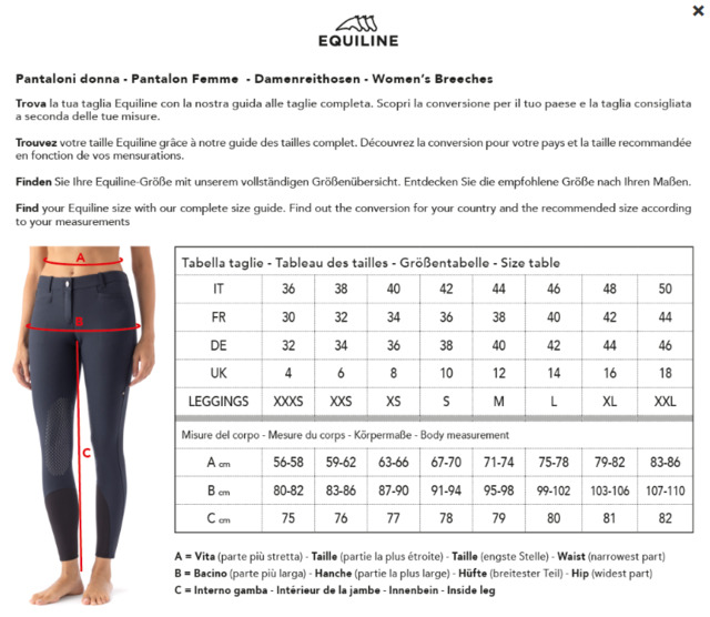 Pantalon Equiline Jessica bleu marine - Taille 32 / XXS