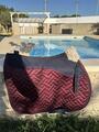 Tapis de selle mixte bordeaux