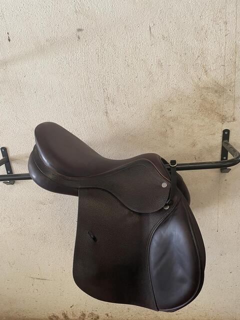 SELLE EQUIPE 16/K Brown arcade 22 matelassures ar+1 liseré tour de siège New market taquets av 1 ar 2