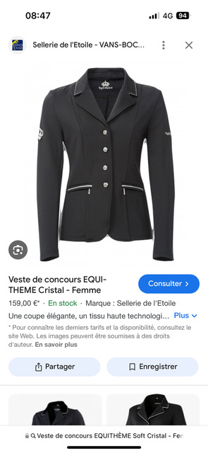 Veste de concour