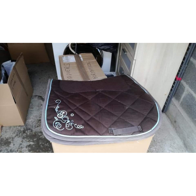 Tapis Fouganza marron/ciel