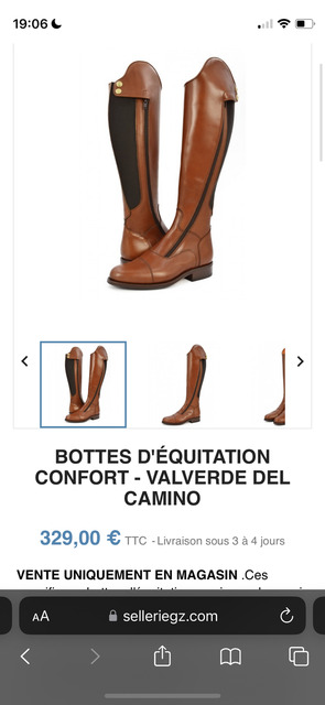 Bottes d’équitation valverde marron cognac