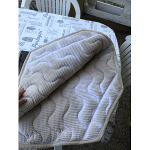 Tapis marron chiné + paillettes