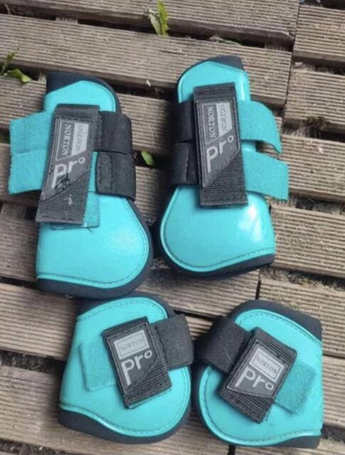 Ensemble Guêtres poney CSO turquoise