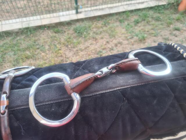 Mors double brisure à cuir