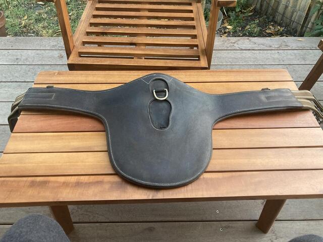 Sangle bavette marron taille 110cm