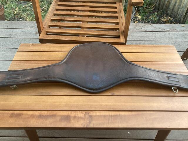 Sangle bavette marron taille 110cm