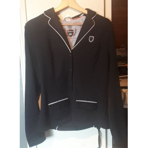 VESTE DE CONCOURS ÉQUITATION FEMME COMP 100 MARINE FOUGANZA