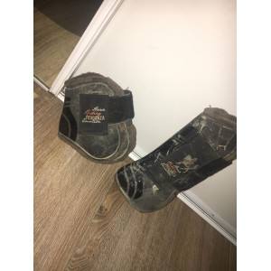 Guetres et protège boulet marron moumoute