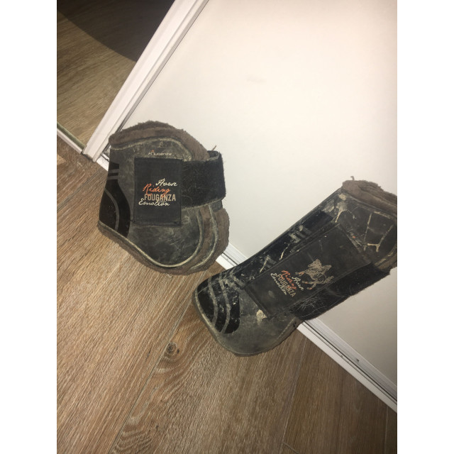 Guetres et protège boulet marron moumoute