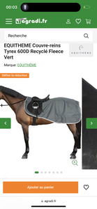 Couvre reins équitheme imperméable vert t150