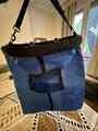 Sac à foin premium Equithème bleu en tissu, utilisé une seule fois