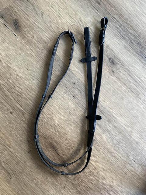 Rênes fines cuir grip 125cm