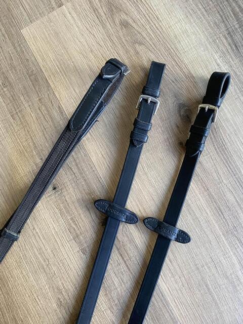 Rênes fines cuir grip 125cm