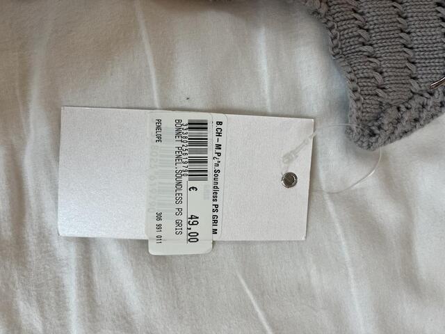 Bonnet Pénélope gris neuf