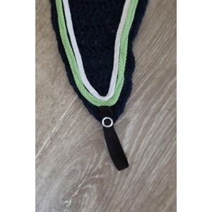 Bonnet long bleu marine/vert