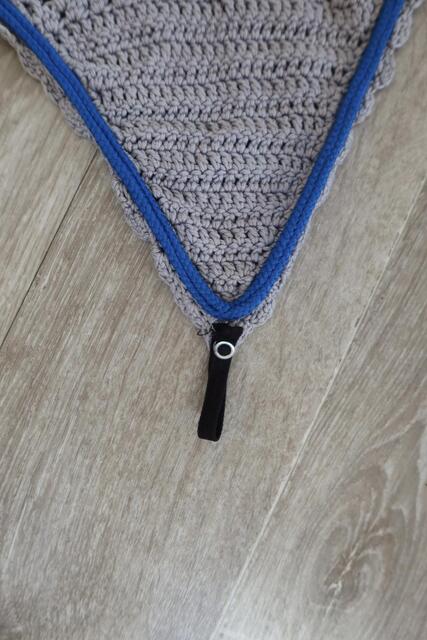 Bonnet long gris/bleu