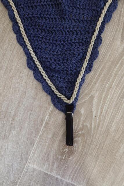 Bonnet long bleu marine/gris