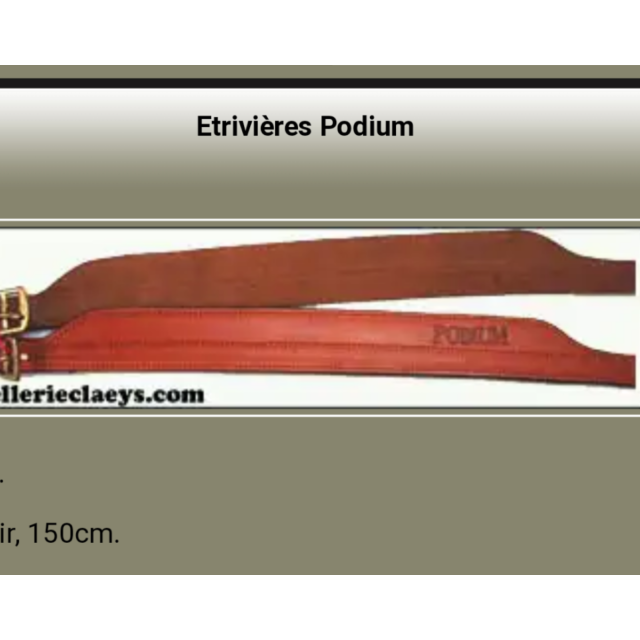 Étrivières anatomiques podium