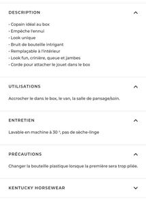 Jouet pour cheval Pony Relax, noir, Kentucky