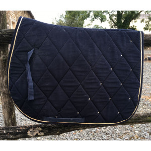 Tapis bleu nuit strass