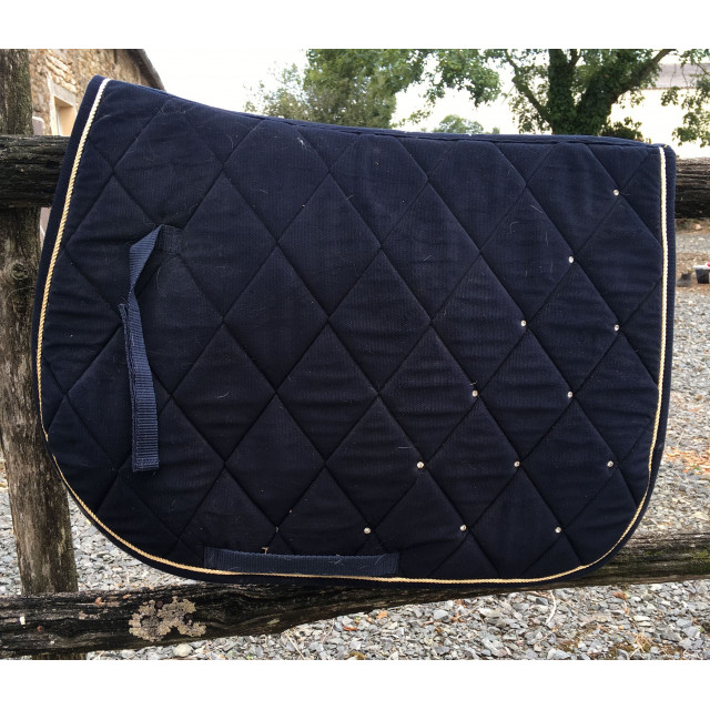 Tapis bleu nuit strass