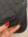 Tapis de selle noir strass cheval fouganza