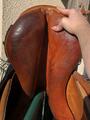 Selle en cuir marron