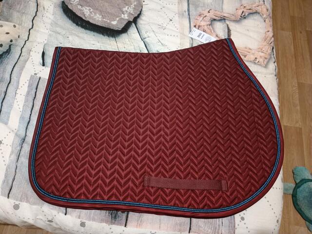 Jump'In - Tapis de selle Show One bordeaux/ marine