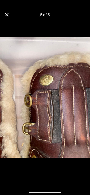 Ensemble guêtres en cuir moutons