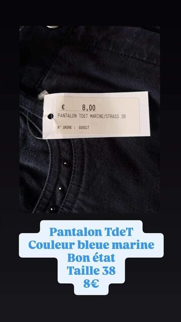 Pantalon bleu marine TdeT