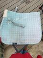 Tapis HKM bleu taille cheval avec moumoute bon état
