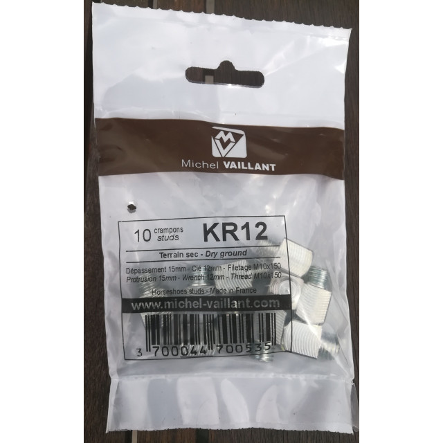 Lot de 10 crampons Michel Vaillant KR12 terrain sec