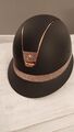 Casque d'équitation Miss Shield Shadowmatt Paint noir Crystal Fabric rose gold blason rose gold