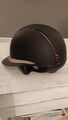 Casque d'équitation Miss Shield Shadowmatt Paint noir Crystal Fabric rose gold blason rose gold