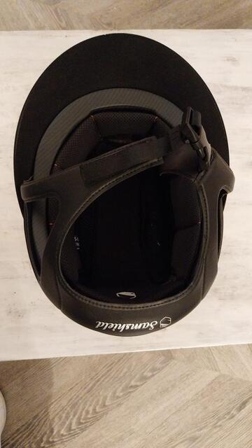 Casque d'équitation Miss Shield Shadowmatt Paint noir Crystal Fabric rose gold blason rose gold