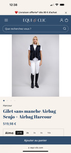 Airbag harcour avec la veste sans manche