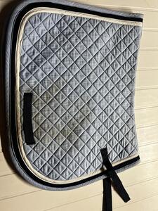 Tapis de selle bleu clair taille cheval