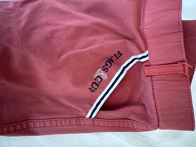 pantalon flags&cup rouge
