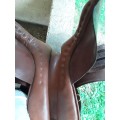 Selle cuir mixte/randonnée