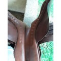Selle cuir mixte/randonnée