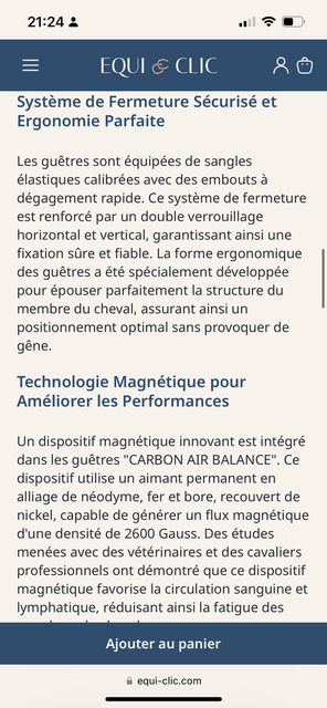 Guêtres Zandona Carbon Air balance magnétiques