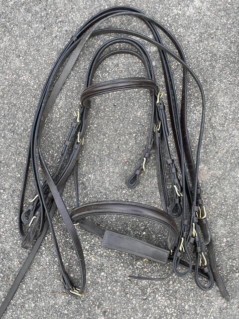 bride poney marron foncé